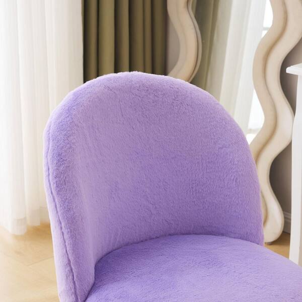 purple dressing table chair Upright purple upholstered dressing-table seat