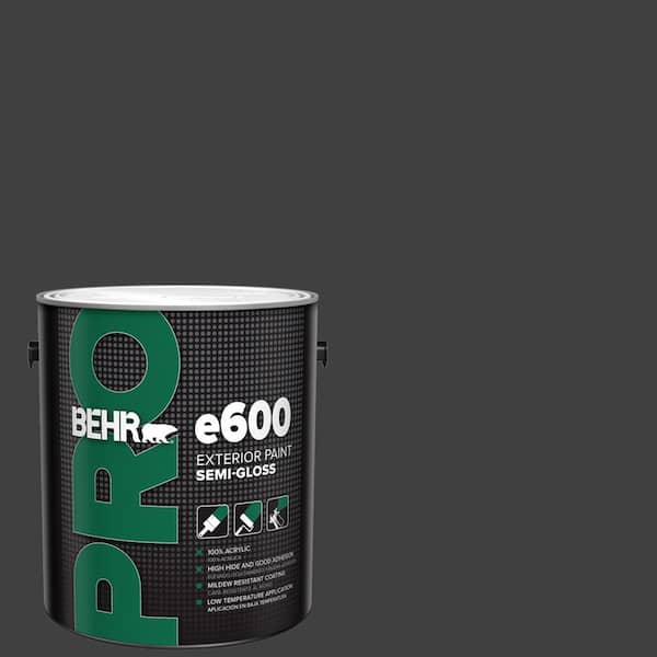 BEHR PRO 1 gal. #1350 Ultra Pure Black Semi-Gloss Acrylic Exterior