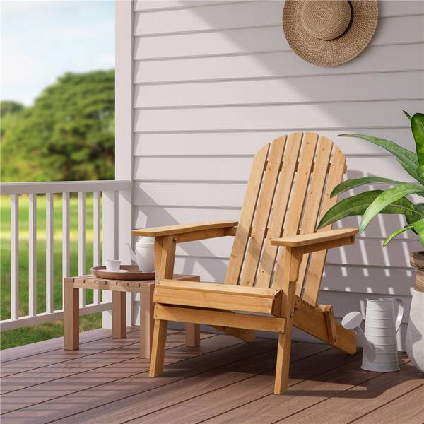 Yaheetech 2-piece Folding Adirondack Chair Solid Wood Garden Chair