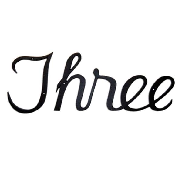 5.25 in. Aluminum Script House Number Three