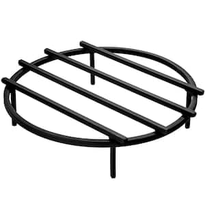 Outdoor Firepit Grate 18 in. Dia High-Temperature Heat Resistance Round Firewood Grate with 4 Detachable Square Legs