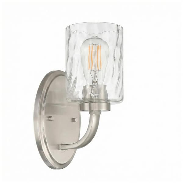 8 in. 3-Pack Clear Textured Wave Glass Cylindrical Shades for Versatile Lighting Solutions Vanity Shade