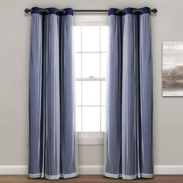 Home Boutique Grommet Sheer Panels With Insulated Blackout Lining