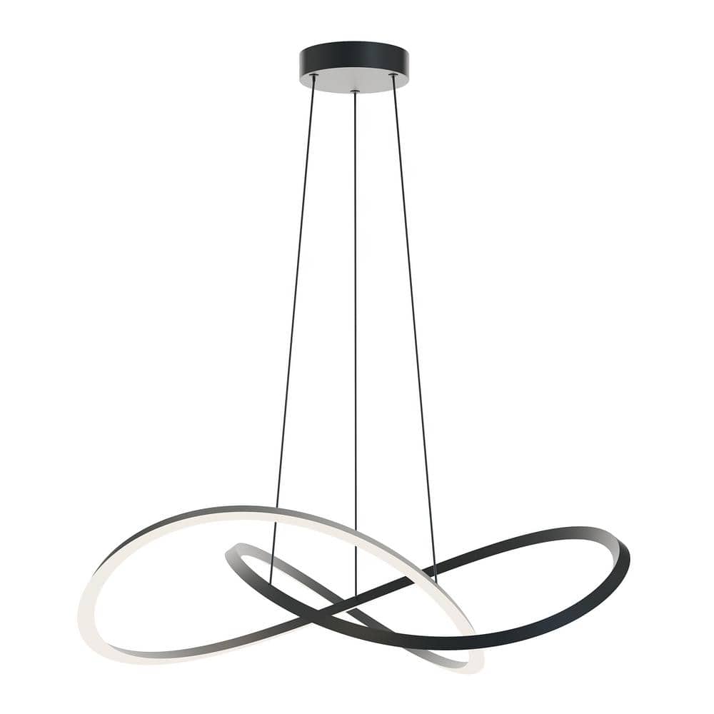Celeste 40-Watt 1 Light Black Statement Integrated LED Pendant Light with Acrylic Shade price history on PriceWatchPro