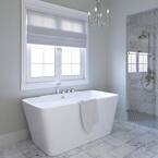 Catania 68 in. Acrylic Flatbottom Whirlpool Bathtub in White