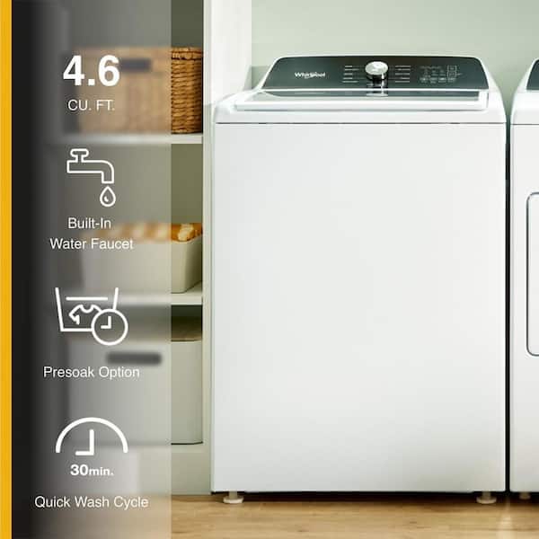 4.6 cu. ft. Top Load Washer in White with Built-In Water Faucet