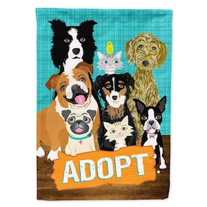 28 in. x 40 in. Polyester Adopt Pets Adoption Flag Canvas House Size 2-Sided Heavyweight