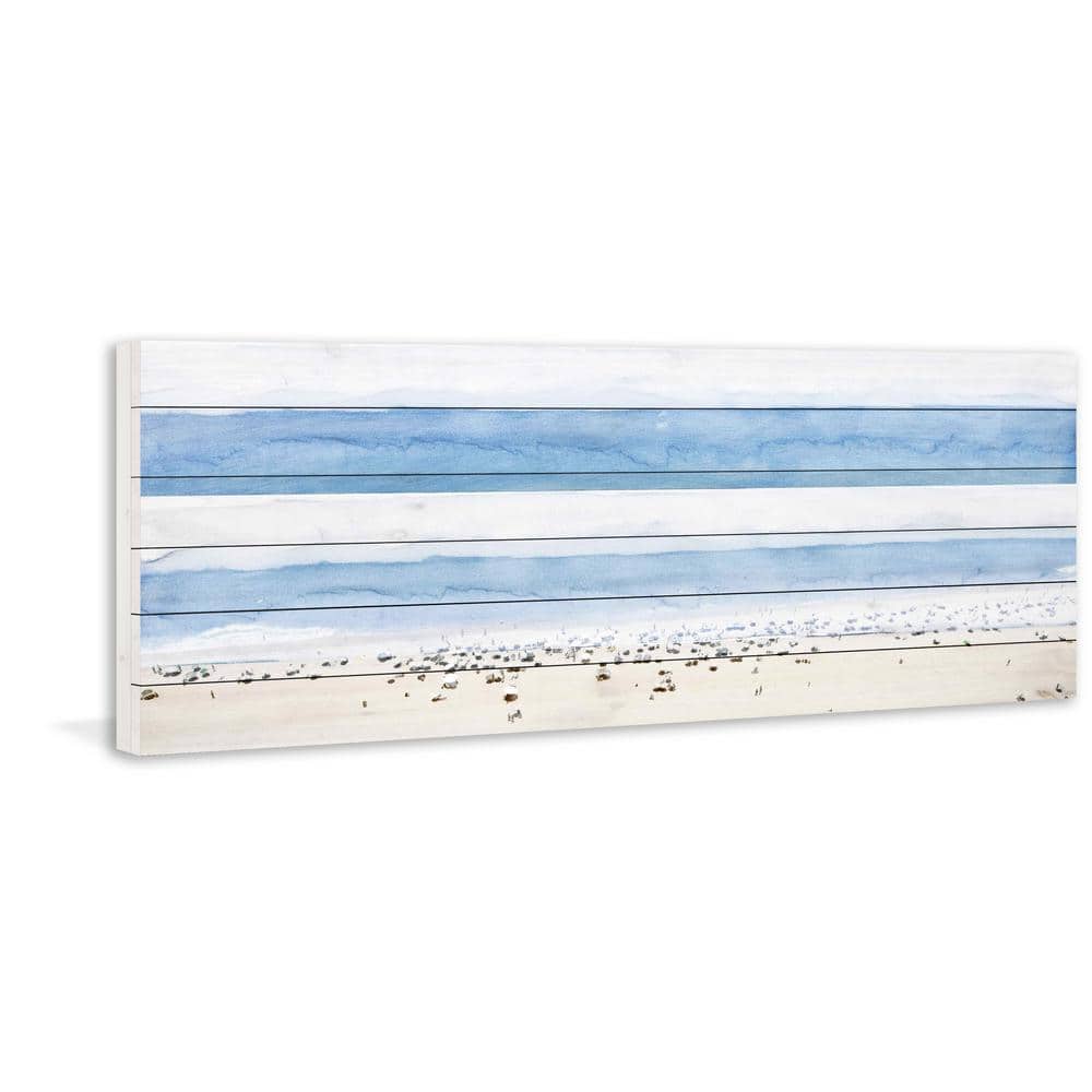 Ipanema Beach Coastal Blue and White Canvas Print