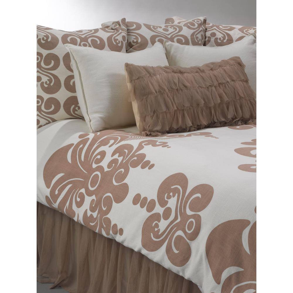 Sable Queen Pleated Polyester Bed Skirt with Split Corner