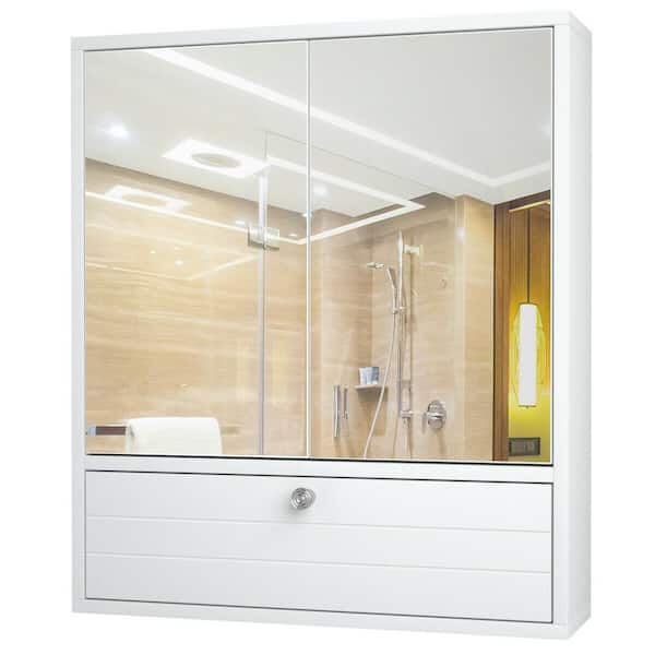 Casainc 21 5 In W Wall Mount Bathroom, Home Depot Bathroom Wall Cabinets With Mirror