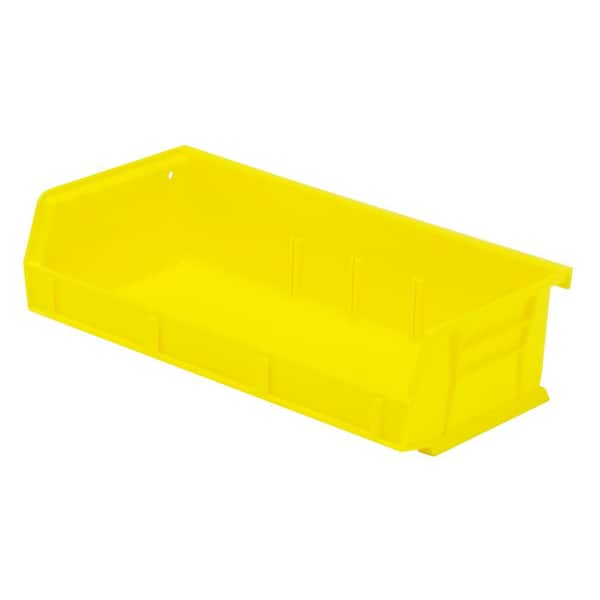 QUANTUM STORAGE SYSTEMS Ultra Series 1.54 qt. Stack and Hang Bin in Yellow (8-Pack)
