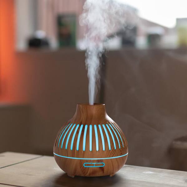400 ml Light Wood Grain 7 Color LED Options Humidifier with Remote