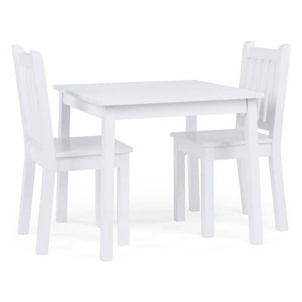 Humble Crew Daylight 3-Piece Off-White Kids Table and Chair Set