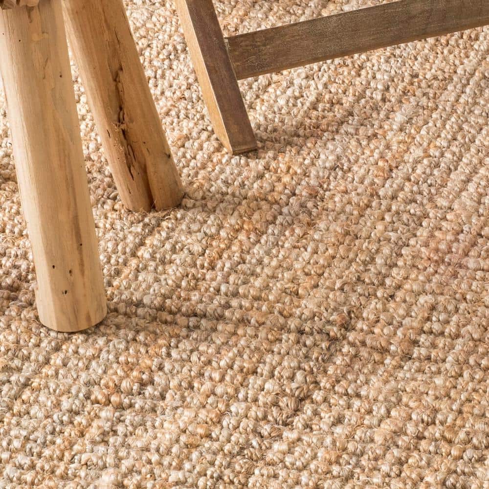 Handmade Natural Jute Tasseled Area Rug 12' x 15'