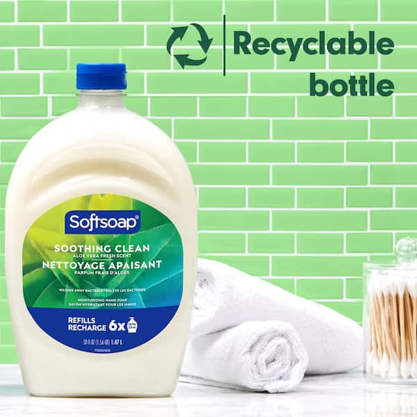 Softsoap 50 oz. Soothing Clean Aloe Vera Fresh Scent Liquid Hand Soap  Refill 61046117 - The Home Depot