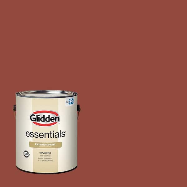 Glidden Essentials 1 gal. PPG1065-7 Cedar Chest Semi-Gloss Exterior Paint