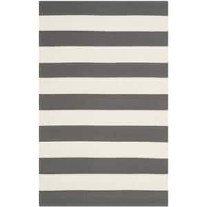 Montauk Gray/Ivory 3 ft. x 4 ft. Striped Area Rug