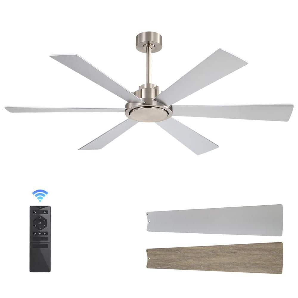 MLiAN 60 in. 6-Plywood Double-Sided Nickel and Driftwood Blades