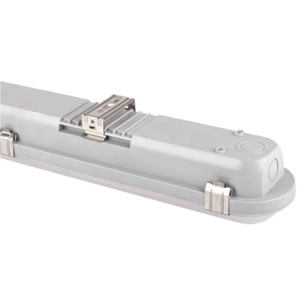 4 ft. 100-Watt Equivalent Integrated LED White Vapor Tight 5680 Lumens Commercial High Bay Light