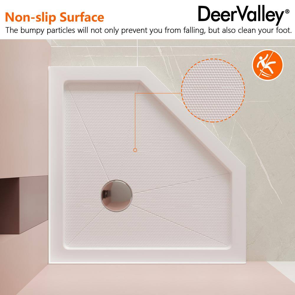 White 36" x 36" Neo-Angle Acrylic Shower Base