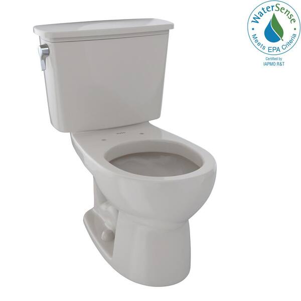 TOTO Eco Drake Transitional 2-Piece 1.28 GPF Single Flush Round Toilet in Sedona Beige