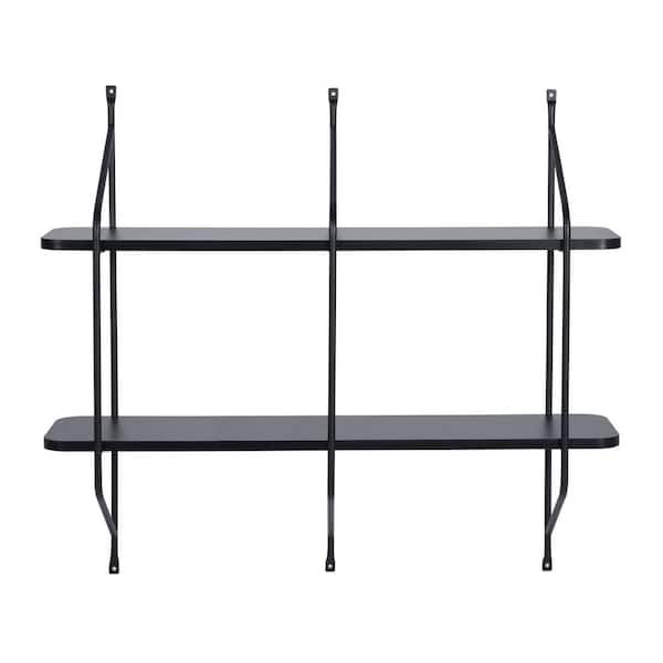 Metal Bathroom Shelves - Black or White Metal Finish