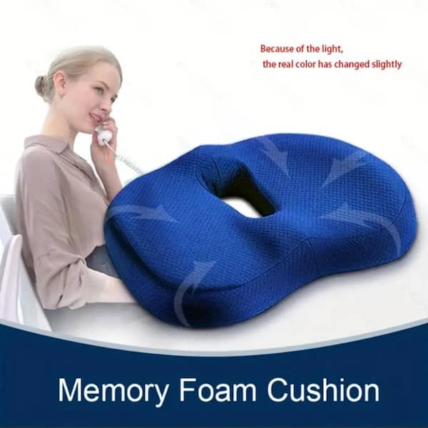 Universal Car Office Memory Foam Seat Cushion Soft And Breathable Butt Mat  Protection Of Lumbar Spine Slow Rebound Non-slip Pad