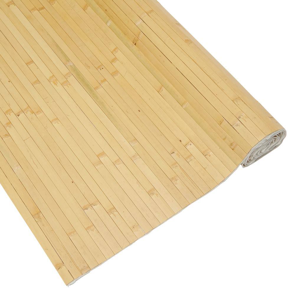 Natural Bamboo 48" x 96" Textured Wainscoting Wall Panel