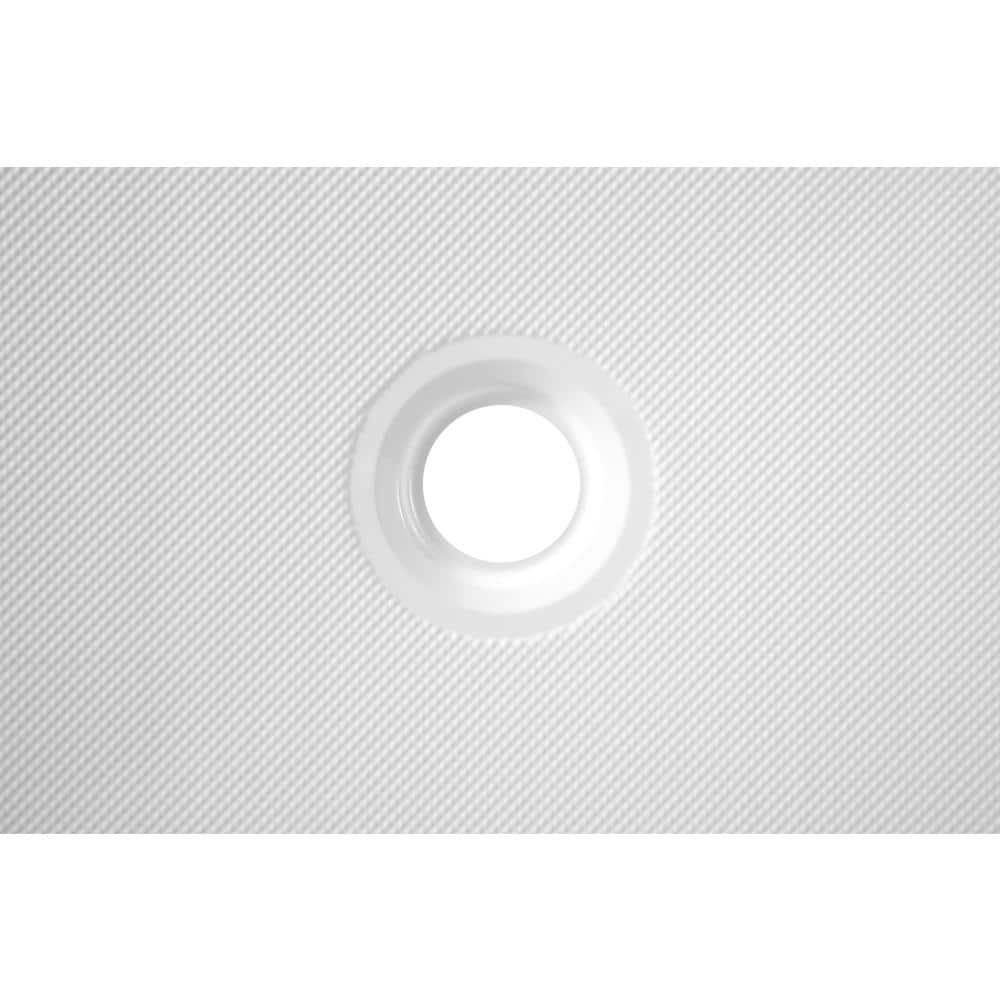 Gloss White Acrylic and Fiberglass Shower Base, 36 x 48 in