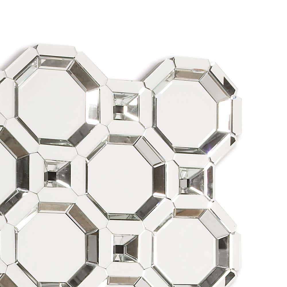 Elegant 75'' Beveled Wood Frame Mosaic Mirror