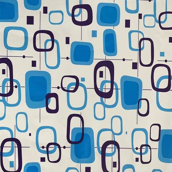 Dundee Deco Shapes Blue, Dark Mauve, White Vinyl Strippable Roll (Covers 26.6 sq. ft.)