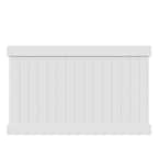 Linden 5 ft. H x 8 ft. W White Vinyl Un-Assembled Fence Panel