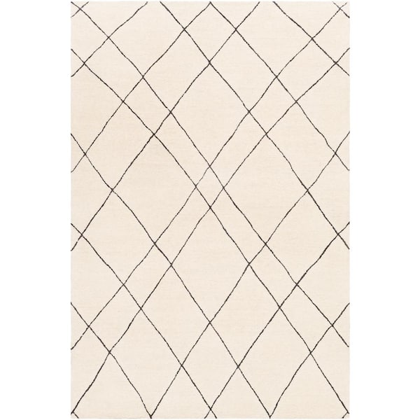 Livabliss Sinop Black/Cream Global 4 ft. x 6 ft. Indoor Area Rug