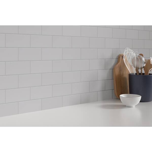 Emser Tile Emser Catch Matte Ice 3 x 12 Ceramic Wall Tile
