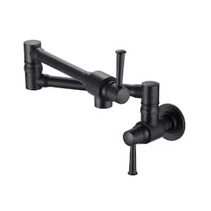 Tabitha Wall Mount Pot Filler with Two Handle in Oil Rubbed Bronze