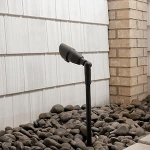 12 in. Textured Black Outdoor Landscape Fixture Mounting Stem (1-Pack)