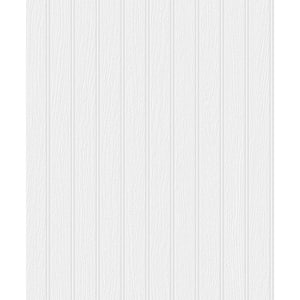 57.5 sq. ft. Off-White Faux Beadboard Paintable Paper Unpasted Wallpaper Roll