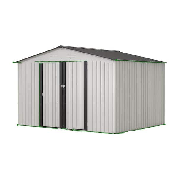 10 ft. W x 8 ft. D Metal Outdoor Storage Shed,All Weather Tool