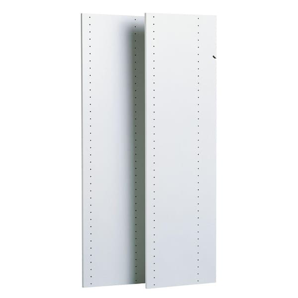 Closet Evolution 14 in. x 48 in. Classic White Wood Vertical Panels (2-Pack)