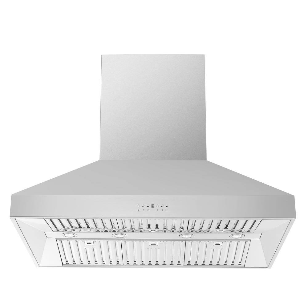 Coppito 48-Inch Stainless Steel Island Range Hood with Touch Control