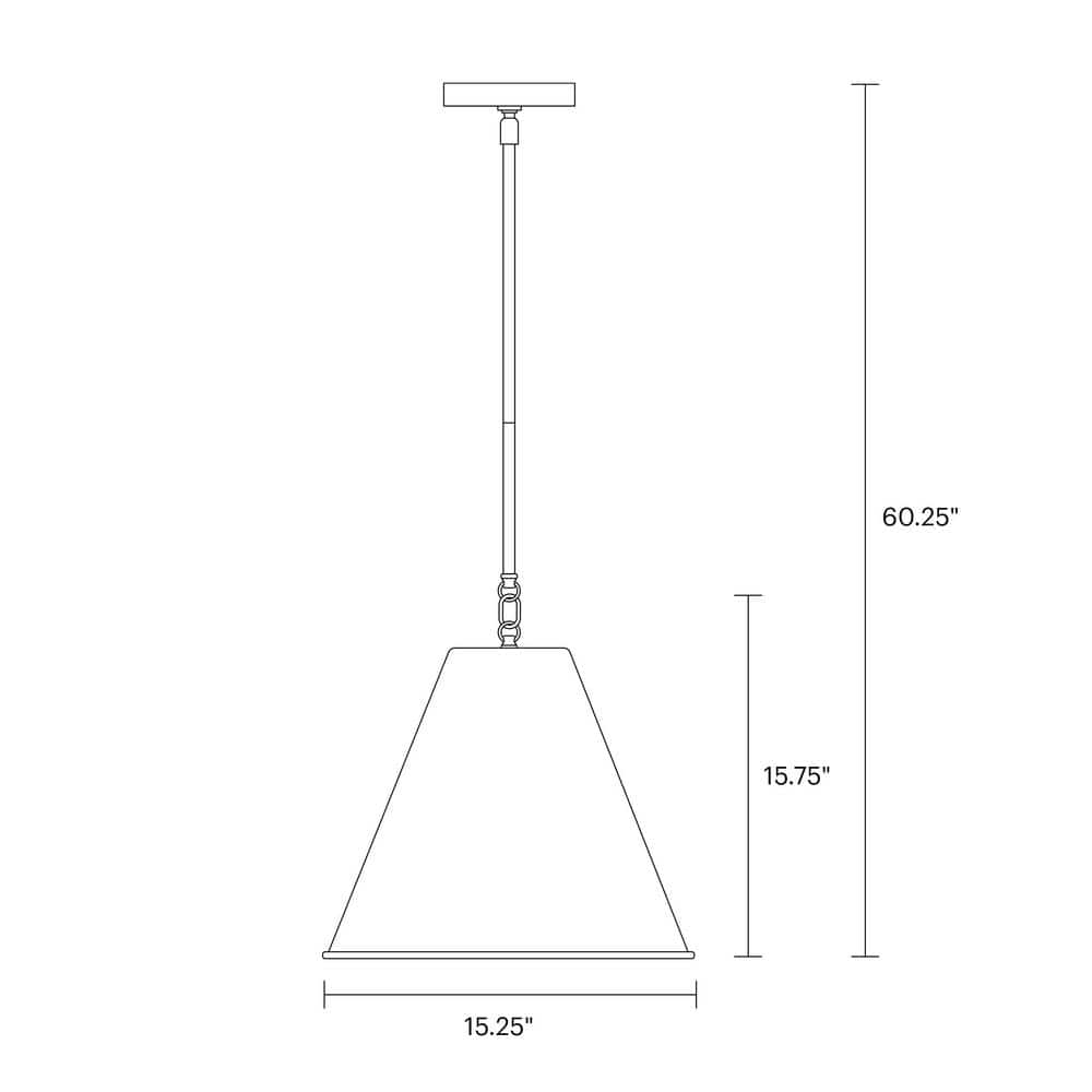 Elegant Gordon Small Pendant in Antique White and Satin Bronze