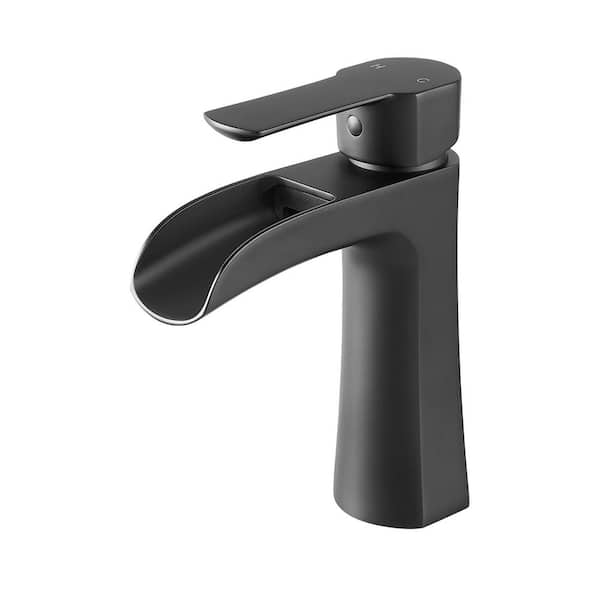 Altair Tatcha Single Hole Single Handle Low Arc Bathroom Faucet in Matte Black