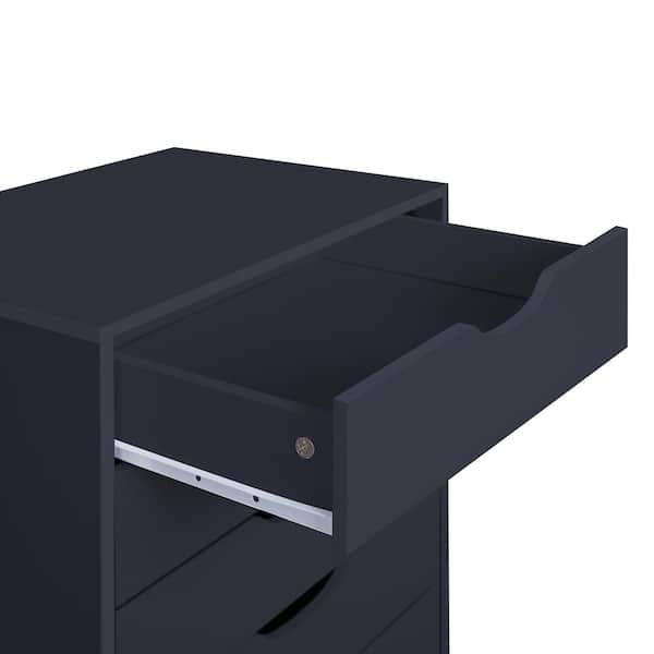 Miscool Black Finish 7 Drawer Chest of Drawers Storage Cabinet for Makeup  on casters (15.7 in D. X 18.9 in W. X 34.5 in H.) YCHD10G007BLL - The Home  Depot