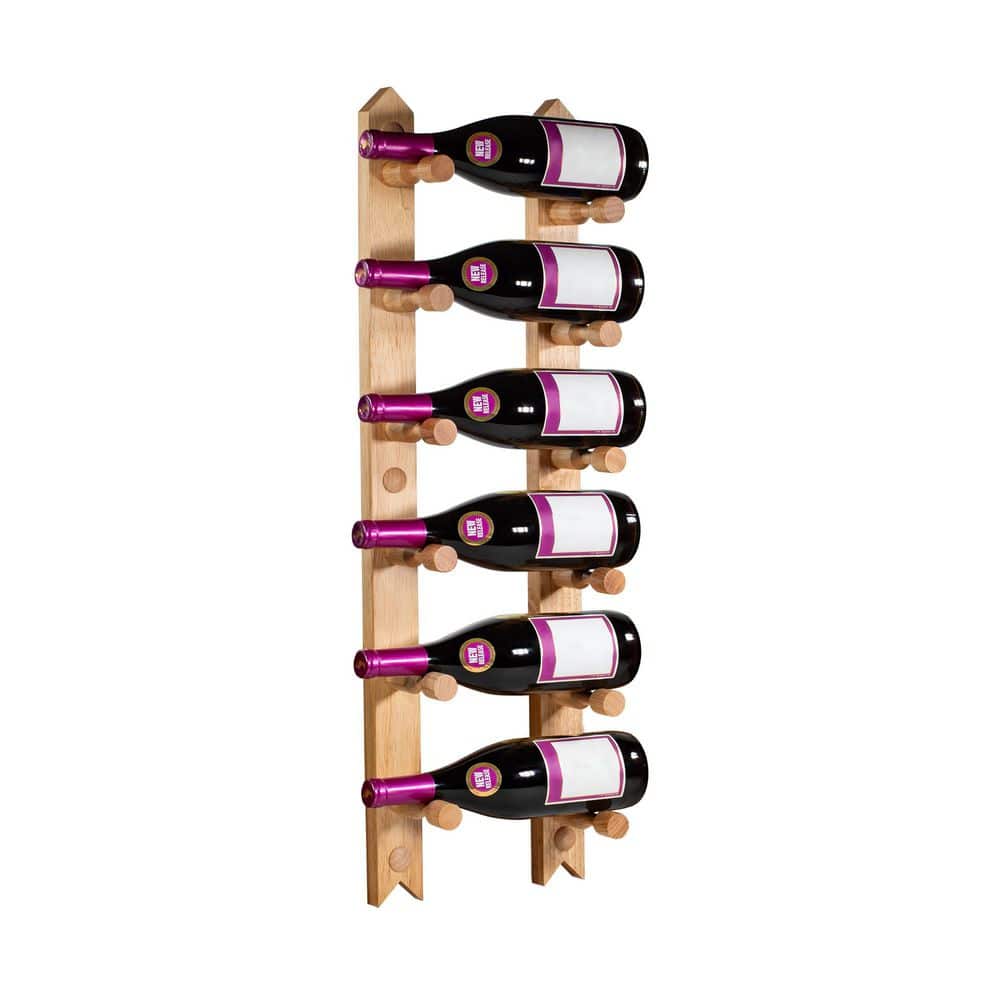 Outwater 6-Bottle Wine Peg and Floating Wine Display System Clear ...