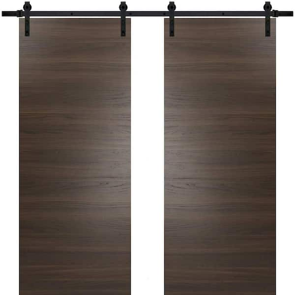 Sartodoors 0010 56 In. X 80 In. Flush Chocolate Ash Finished Wood ...