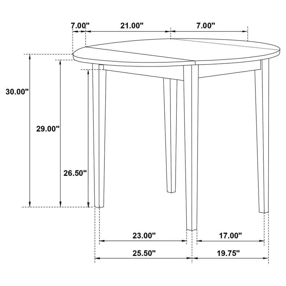 Natural Beige Round Drop-Leaf Dining Table Set with Two Chairs