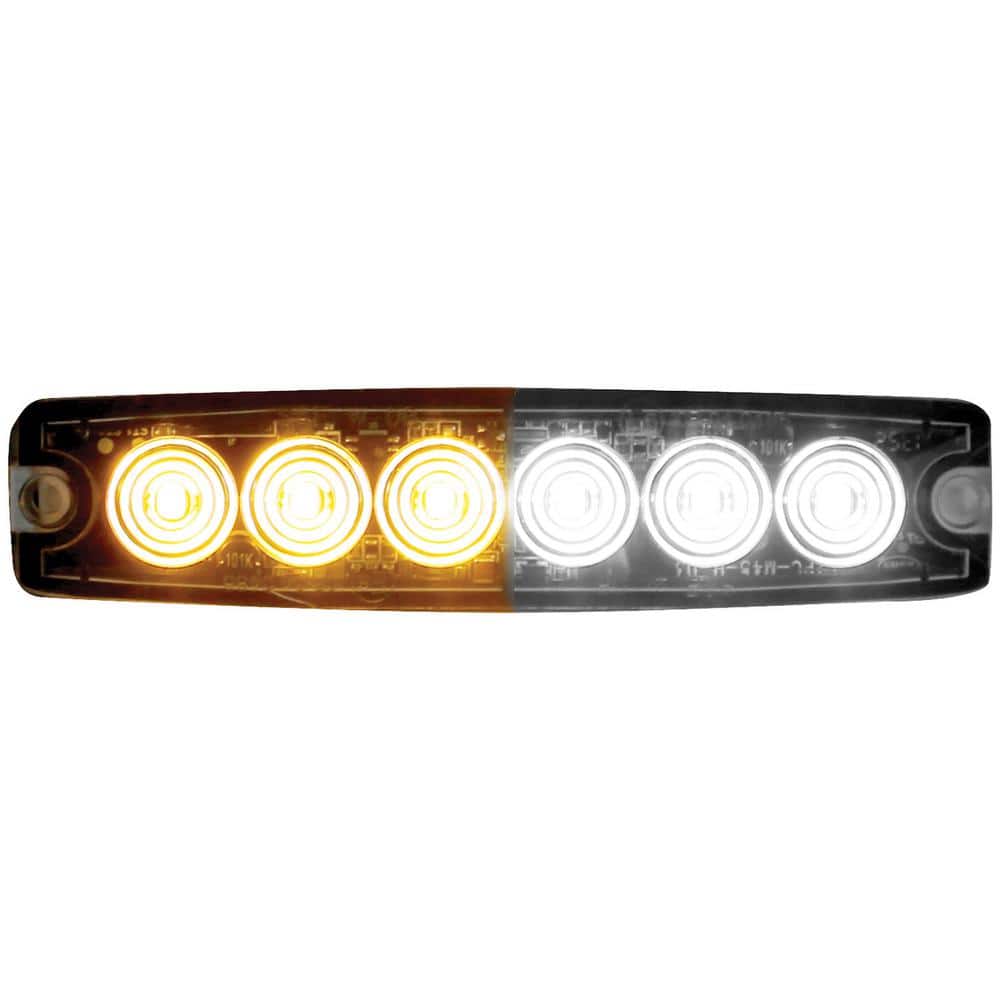 Buyers Products Ultra Thin 5 LED Strobe Light, Amber/Clear 8892202
