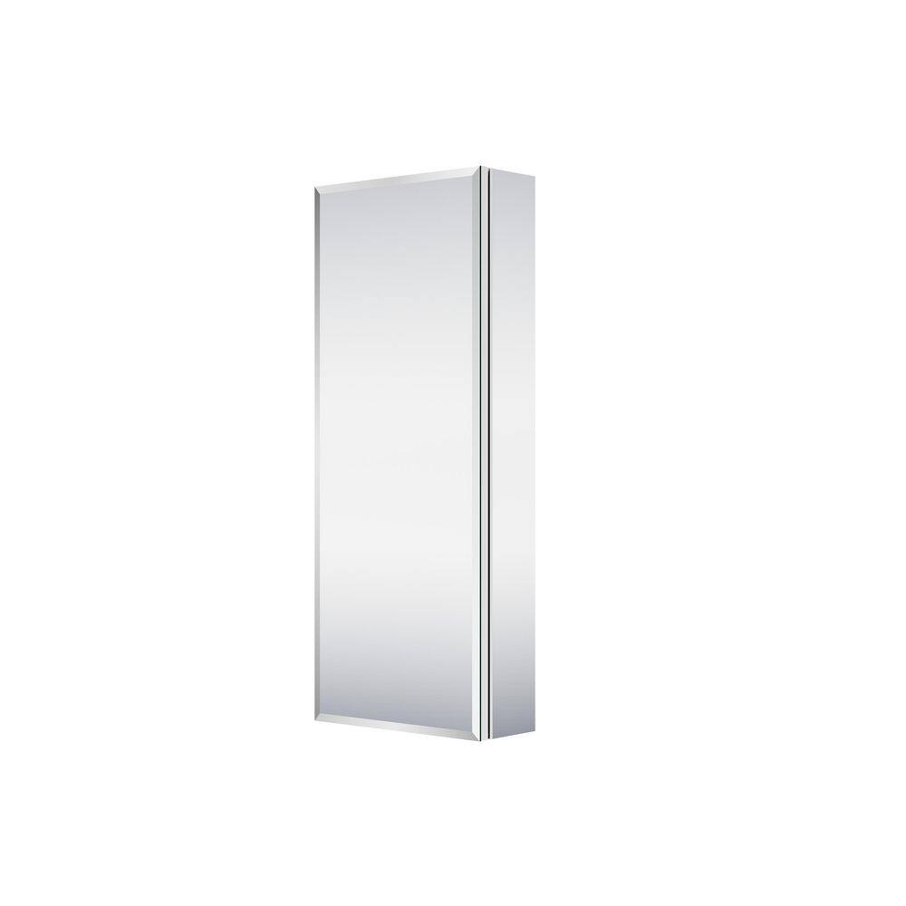 12 in. W x 30 in. H Rectangular Bevel Medicine Cabinet with Mirror in Silver with Adjustable Shelves, Soft-Close price history on PriceWatchPro