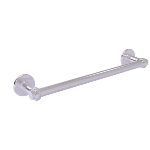 Allied Brass Continental Collection 36 in. Towel Bar with Twist Detail in Satin Chrome