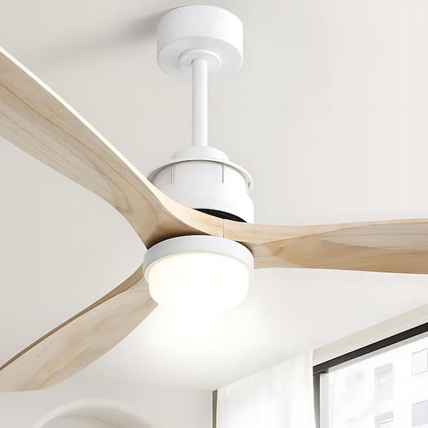 60 in. Integrated LED Indoor/Outdoor White Ceiling Fan with Light Kit and Remote Control